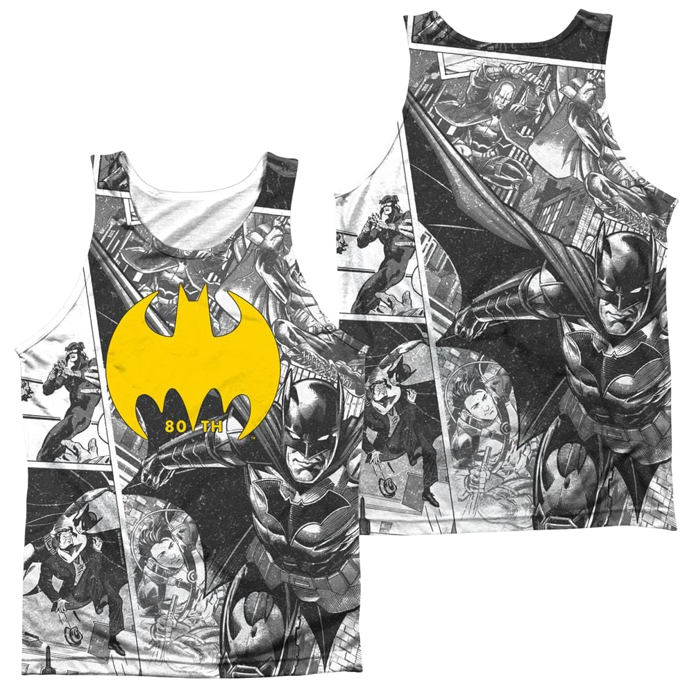 DC Batman Collage (Front/Back Print) - Men's All Over Print Tank Top Men's All Over Print Tank Batman