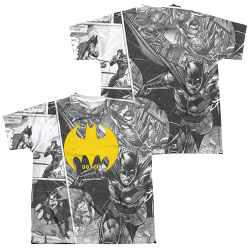DC Batman Collage (Front/Back Print) - Youth All-Over Print T-Shirt Youth All-Over Print T-Shirt (Ages 8-12) Batman