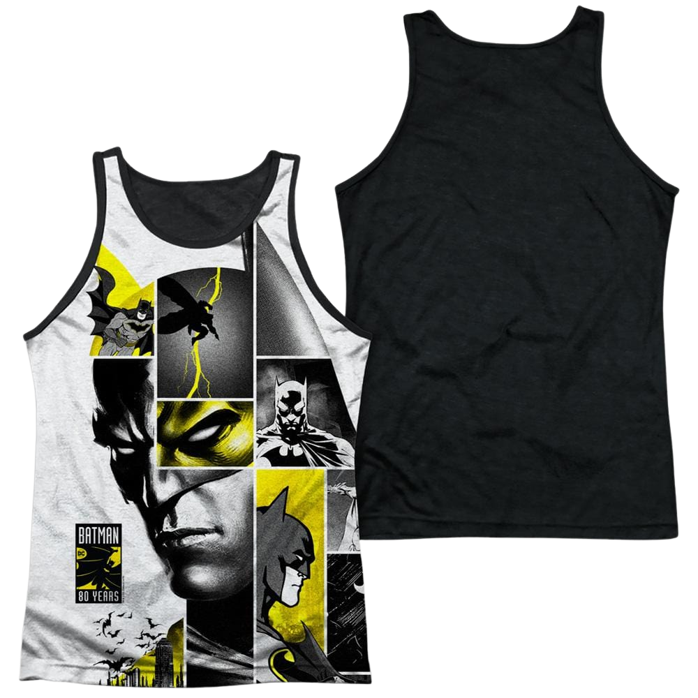 DC Batman 80Th Panels - Men's Black Back Tank Top Men's Black Back Tank Batman
