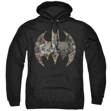 Dc Batman Collage Shield - Pullover Hoodie Pullover Hoodie Batman