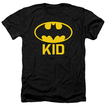 Charcoal men's heather t-shirt with DC Batman Bat Kid graphic