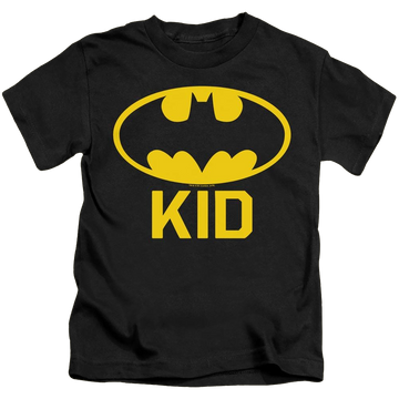 Black kid's t-shirt for ages 4 to 7 with Dc Batman Bat Kid graphic