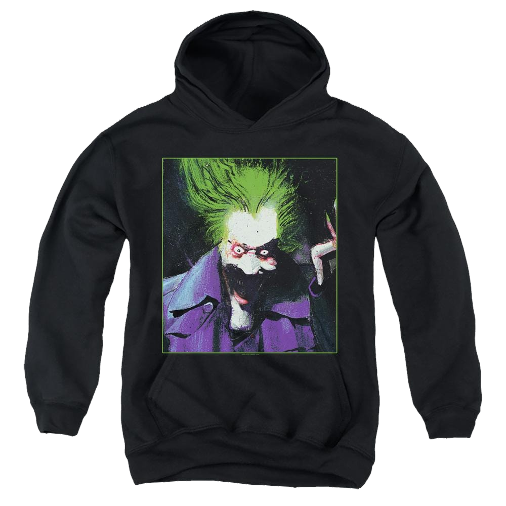 Joker, The Arkham Asylum Joker - Youth Hoodie Youth Hoodie (Ages 8-12) Joker