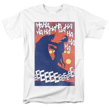 White men's regular fit t-shirt with Joker Punchline graphic