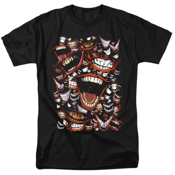 Black men's regular fit t-shirt with Joker Famous Wretch graphic