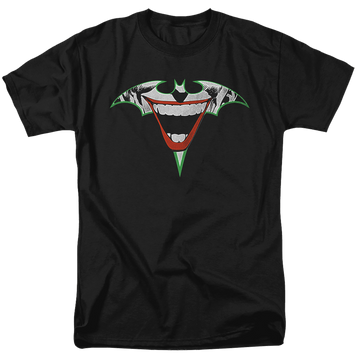 Black men's regular fit t-shirt with Joker Bat Logo graphic