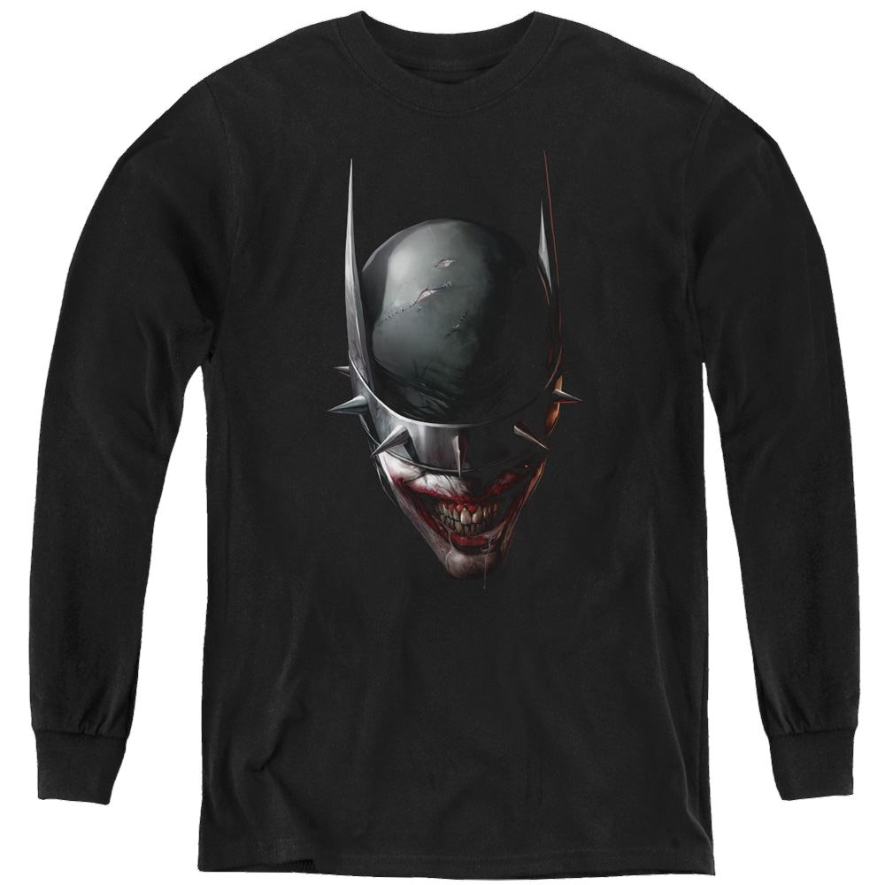 Joker, The Batman Who Laughs Head - Youth Long Sleeve T-Shirt Youth Long Sleeve T-Shirt Joker