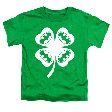 Kelly green toddler t-shirt with Batman Bat Clover graphic
