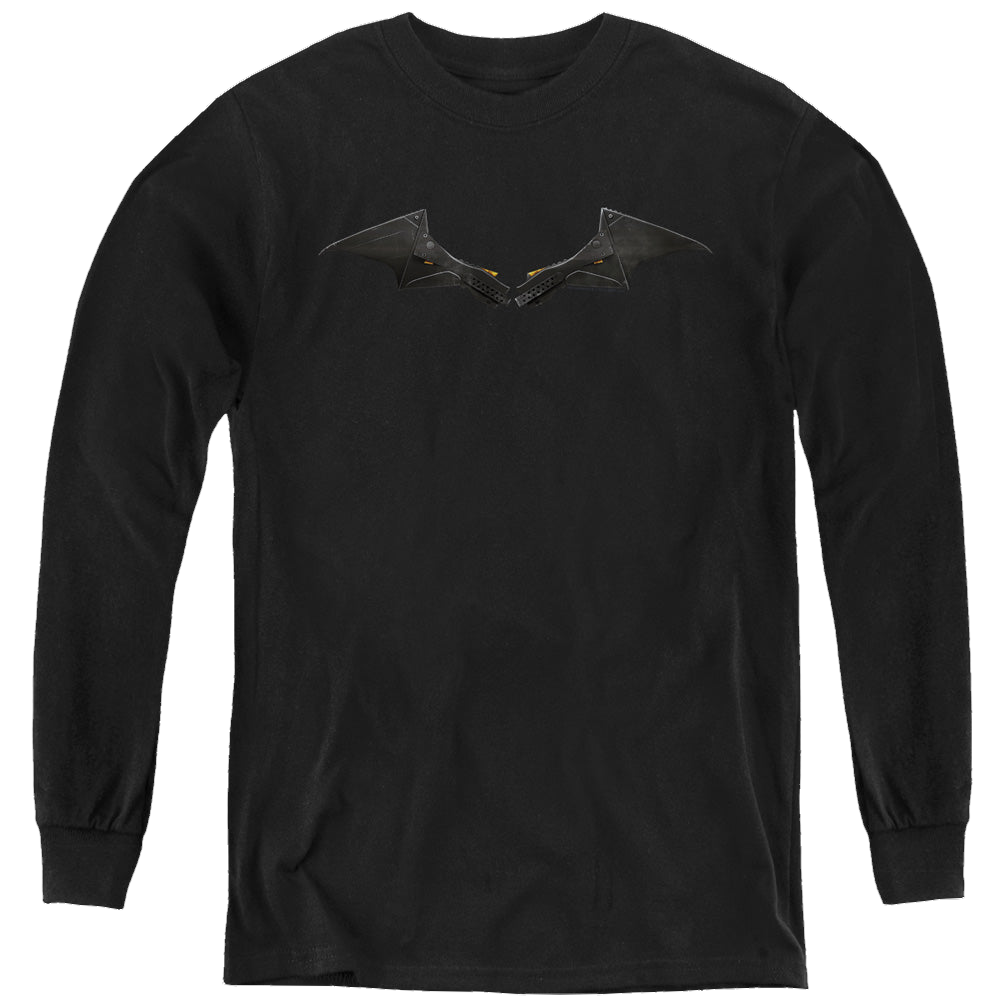 The Batman (2022) Chest Logo - Youth Long Sleeve T-Shirt Youth Long Sleeve T-Shirt Batman