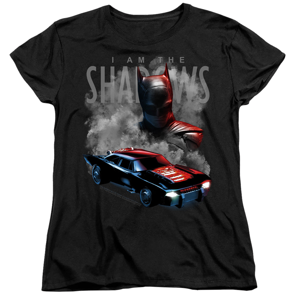 The Batman (2022) Batman And Batmobile - Women's T-Shirt Women's T-Shirt Batman