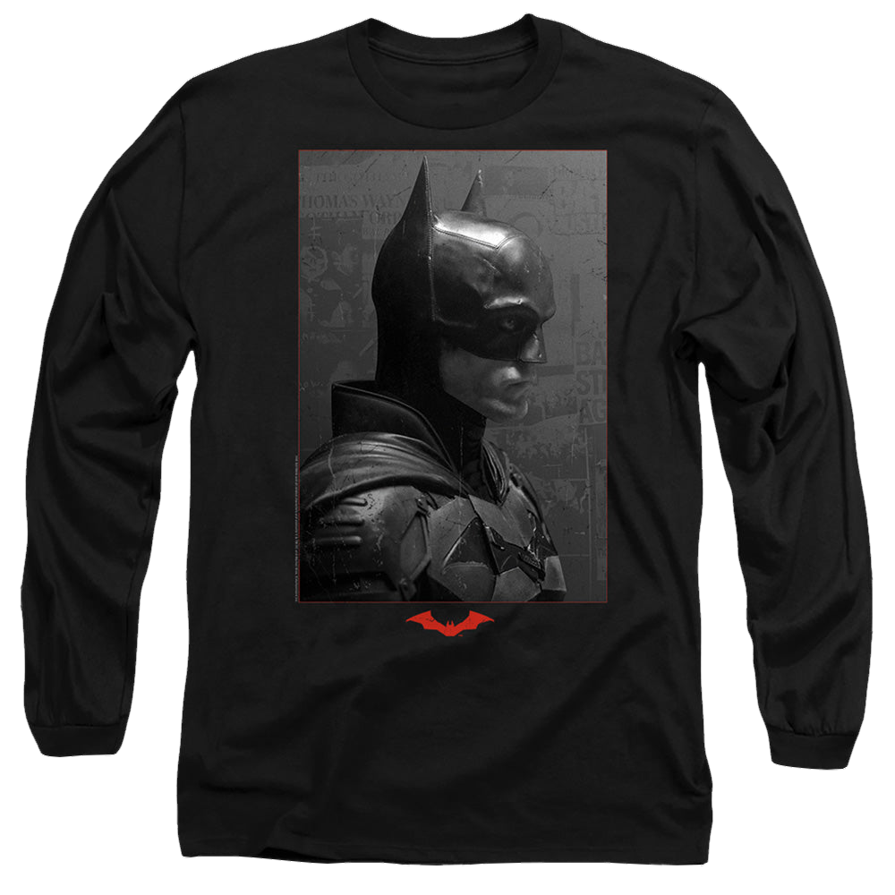 The Batman (2022) Worn Portrait - Men's Long Sleeve T-Shirt Men's Long Sleeve T-Shirt Batman