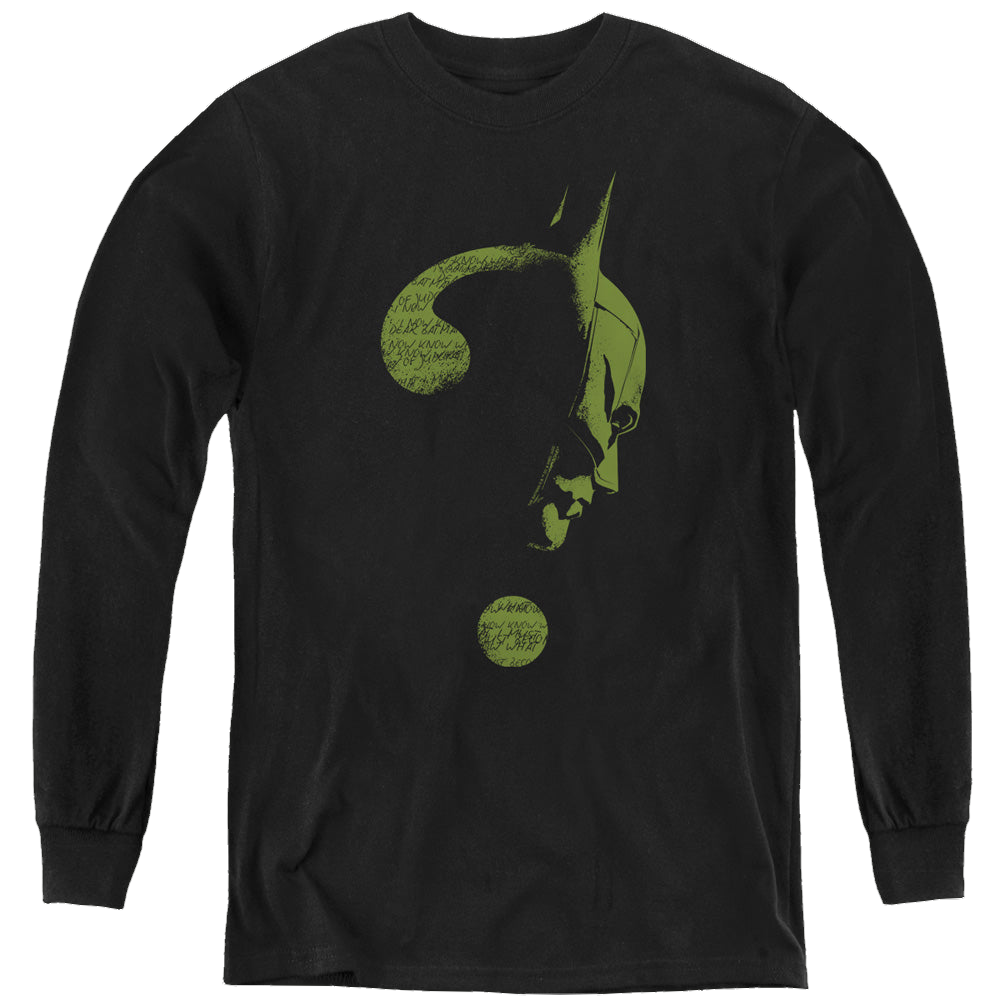 The Batman (2022) Question Mark - Youth Long Sleeve T-Shirt Youth Long Sleeve T-Shirt Batman