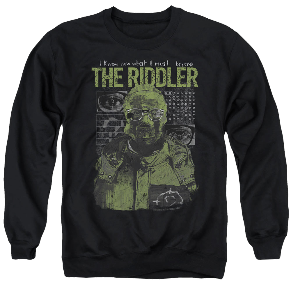 The Batman (2022) Riddler Illustration - Men's Crewneck Sweatshirt Men's Crewneck Sweatshirt Batman