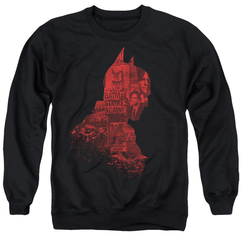The Batman (2022) News Silhouette - Men's Crewneck Sweatshirt Men's Crewneck Sweatshirt Batman