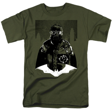Military green men's regular fit t-shirt with The Batman (2022) Noir Riddler graphic
