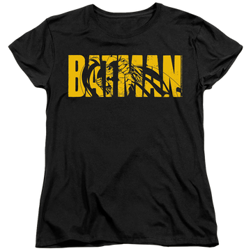 Black women's t-shirt with The Batman (2022) Text On Black graphic