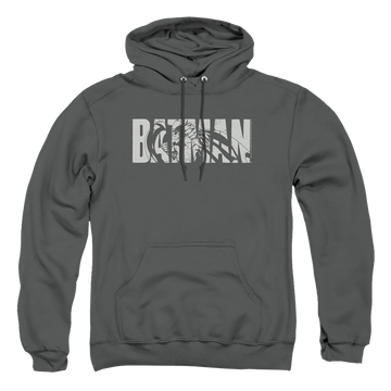 The Batman (2022) Text On Gray - Pullover Hoodie Pullover Hoodie Batman