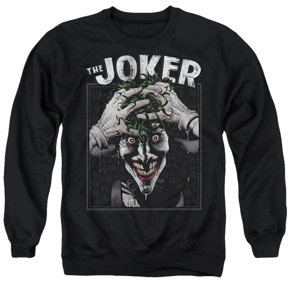 The Batman (2022) Crazed Joker - Men's Crewneck Sweatshirt Men's Crewneck Sweatshirt Batman
