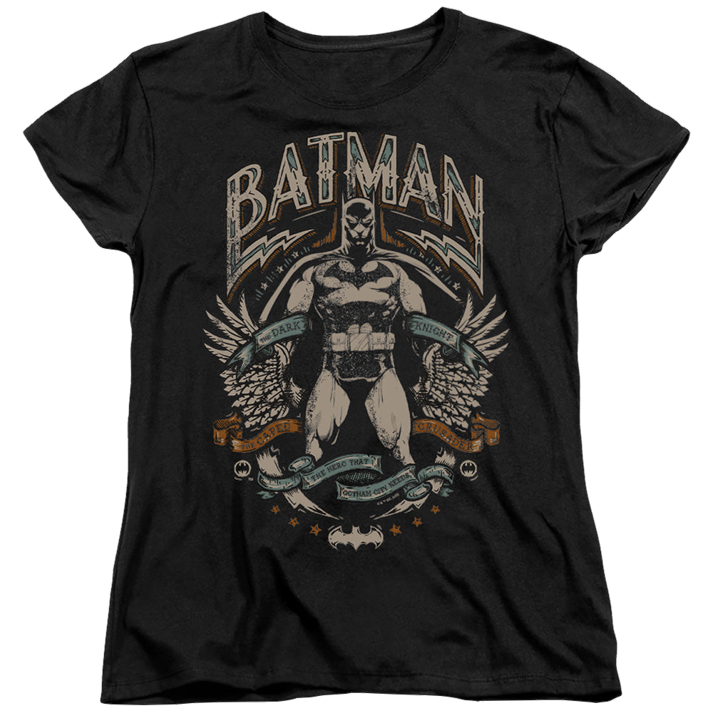 The Batman (2022) Gotham Hero On Black - Women's T-Shirt Women's T-Shirt Batman