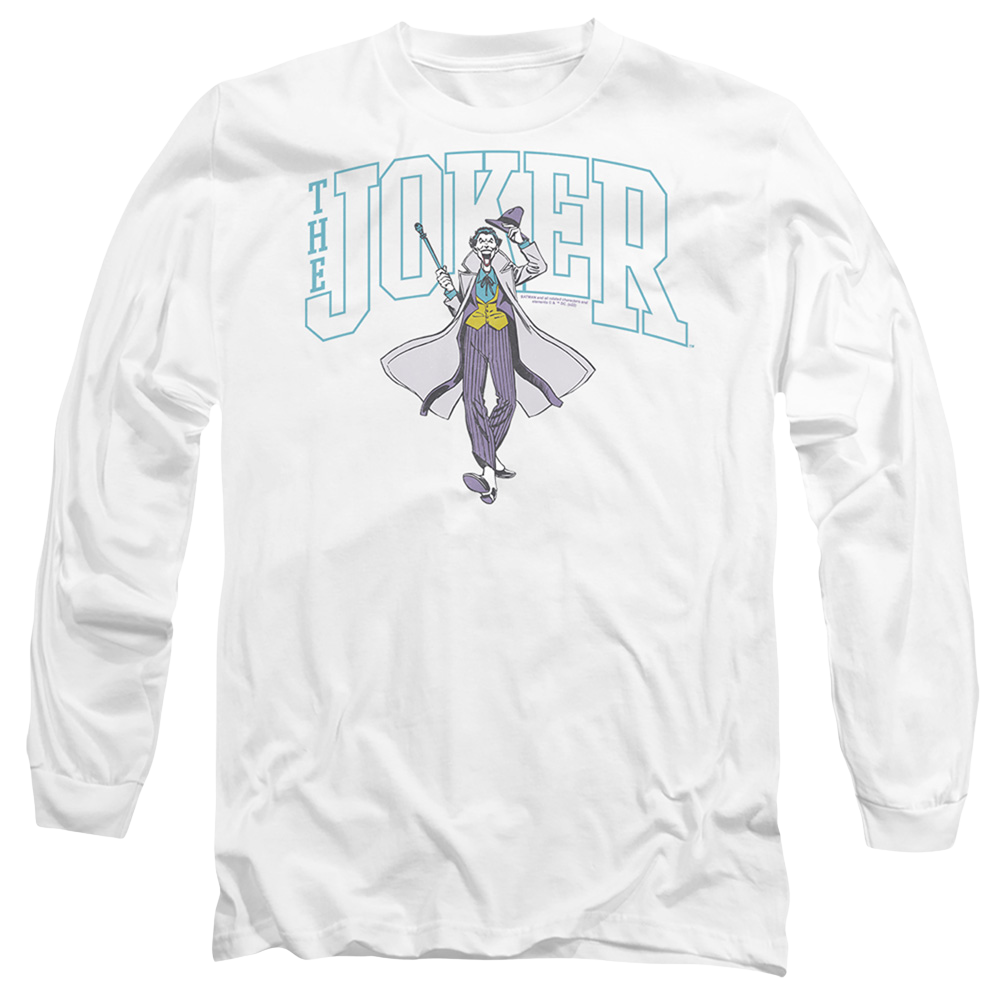 The Batman (2022) Joker Varsity On White - Men's Long Sleeve T-Shirt Men's Long Sleeve T-Shirt Batman