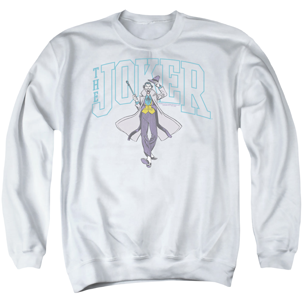 The Batman (2022) Joker Varsity On White - Men's Crewneck Sweatshirt Men's Crewneck Sweatshirt Batman