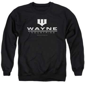 Black men's crewneck sweatshirt with The Batman (2022) Wayne Logo On Black graphic
