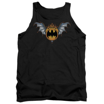 Black men's tank with Batman Bat Wings Logo graphic