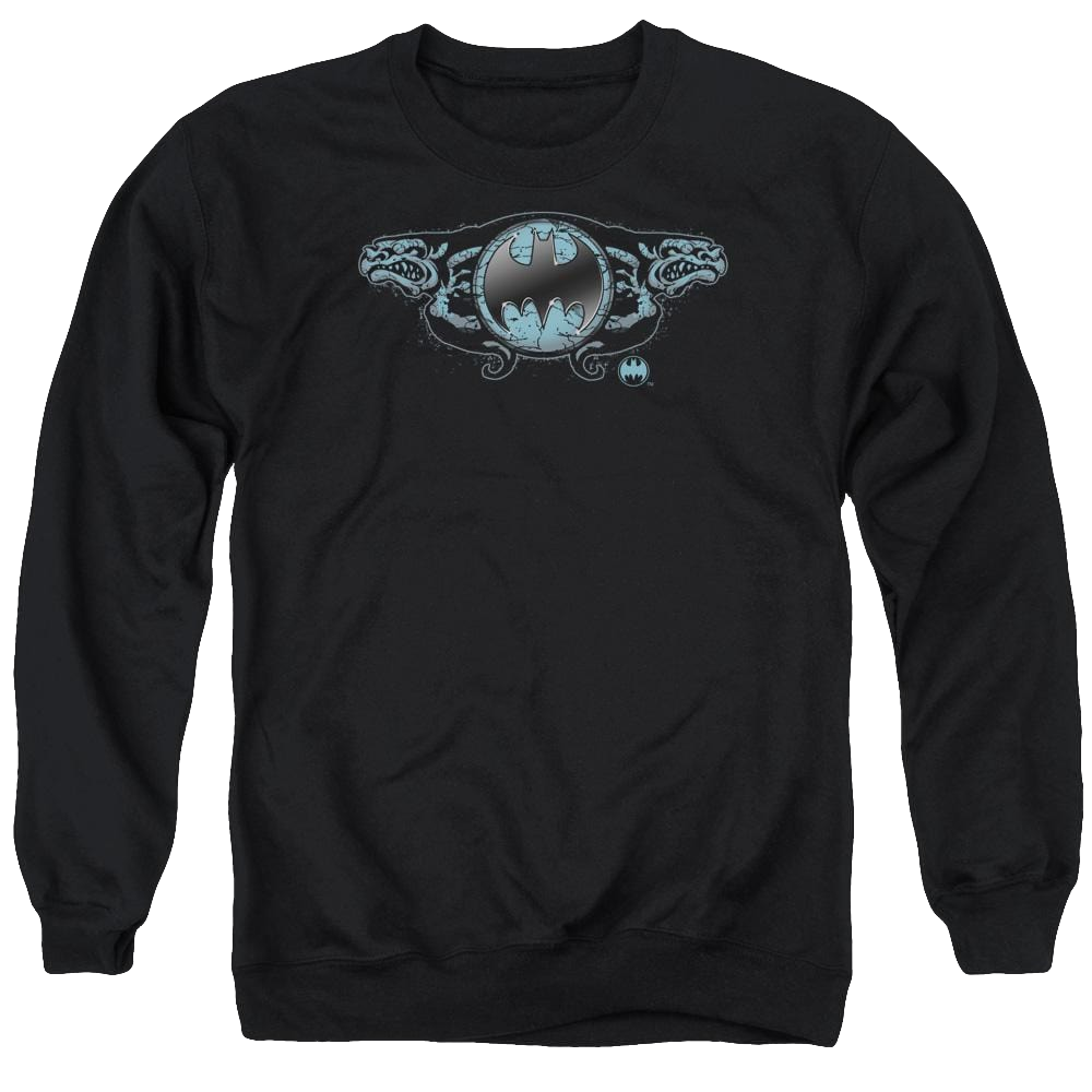 Batman Two Gargoyles Logo - Men's Crewneck Sweatshirt Men's Crewneck Sweatshirt Batman