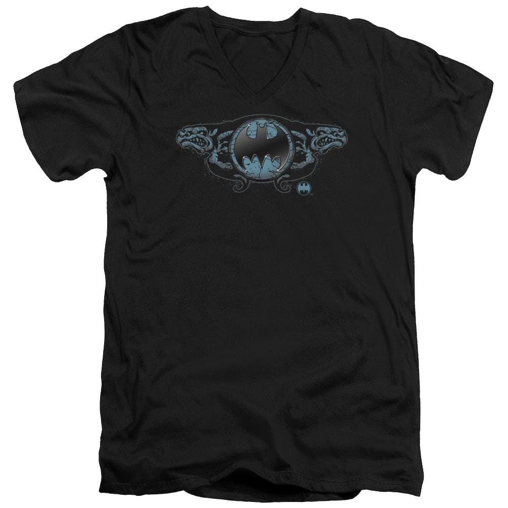 Batman Two Gargoyles Logo - Men's V-Neck T-Shirt Men's V-Neck T-Shirt Batman