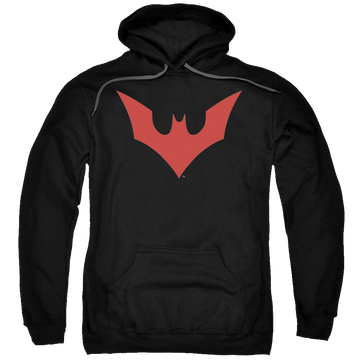 Black pullover hoodie with Batman Beyond Bat Logo graphic
