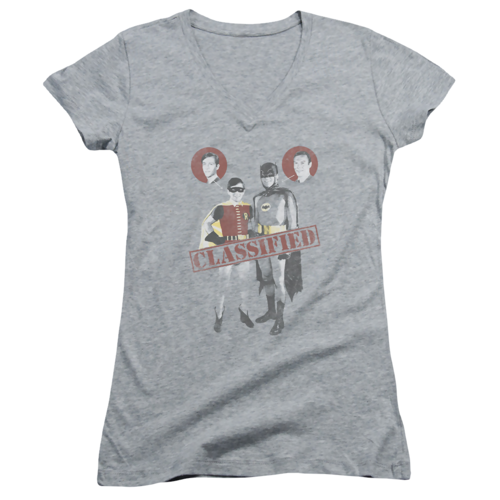 Batman - Classic TV Series Classified - Juniors V-Neck T-Shirt Juniors V-Neck T-Shirt Batman