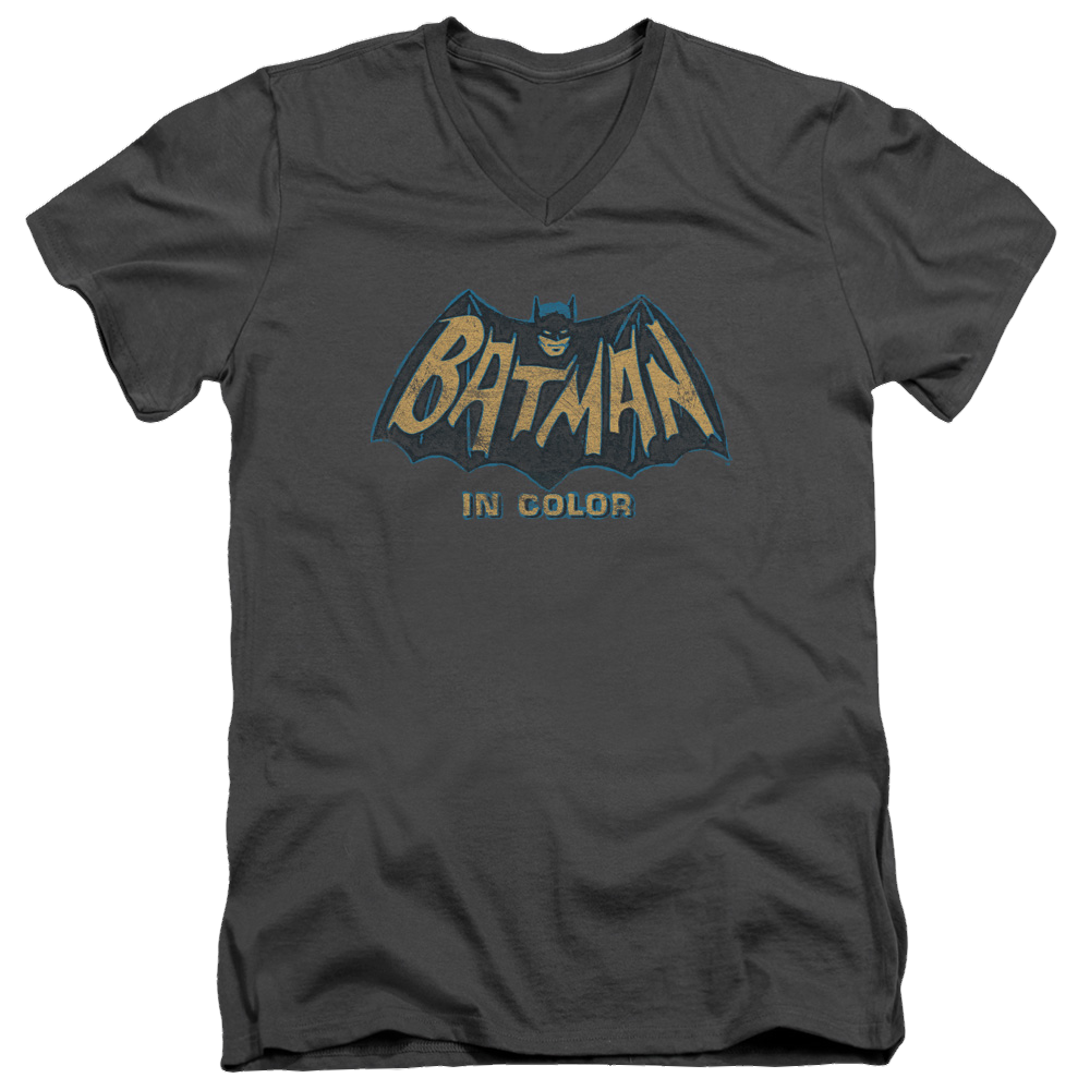 Batman - Classic TV Series In Color - Men's V-Neck T-Shirt Men's V-Neck T-Shirt Batman