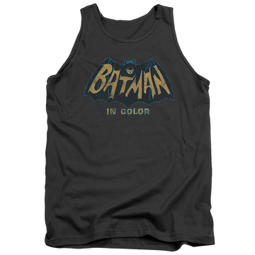 Charcoal men's tank with Batman Classic TV Series In Color graphic
