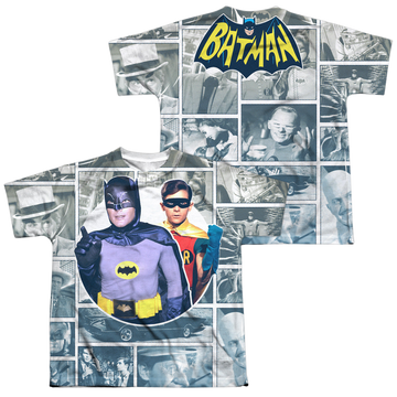 Batman Classic TV Series 60S Panels youth all-over print t-shirt for ages 8 to 12