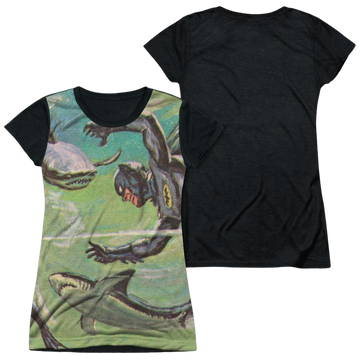 Batman - Classic TV Series Underwater - Juniors Black Back T-Shirt Juniors Black Back T-Shirt Batman