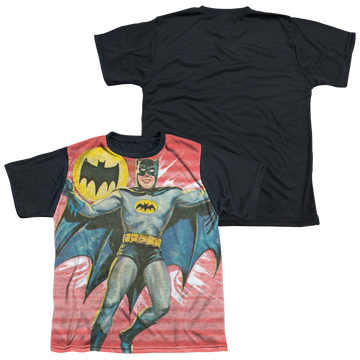 Batman Classic TV Series Wrong Question youth black back t-shirt for ages 8 to 12