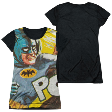 Batman - Classic TV Series On The Chin - Juniors Black Back T-Shirt Juniors Black Back T-Shirt Batman