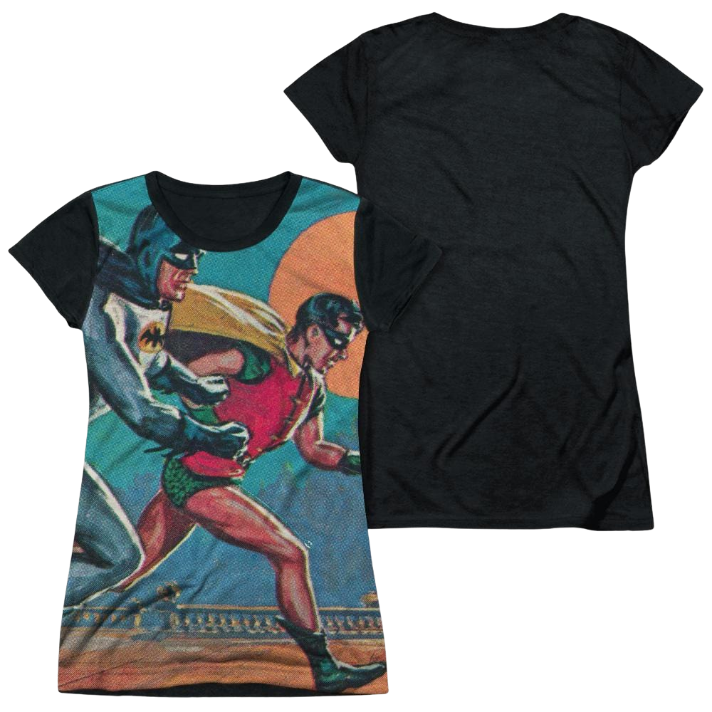 Batman - Classic TV Series Lets Go - Juniors Black Back T-Shirt Juniors Black Back T-Shirt Batman