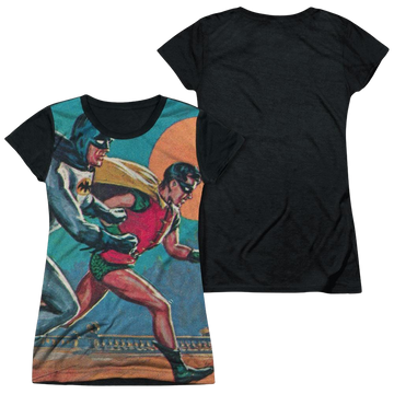 Batman - Classic TV Series Lets Go - Juniors Black Back T-Shirt Juniors Black Back T-Shirt Batman