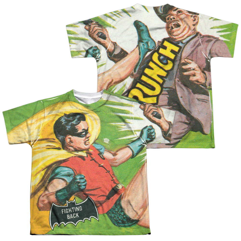 Batman Classic TV Series Fighting Back - Youth All-Over Print T-Shirt Youth All-Over Print T-Shirt (Ages 8-12) Batman