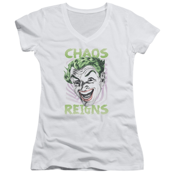 Batman - Classic TV Series Chaos Reigns - Juniors V-Neck T-Shirt Juniors V-Neck T-Shirt Batman