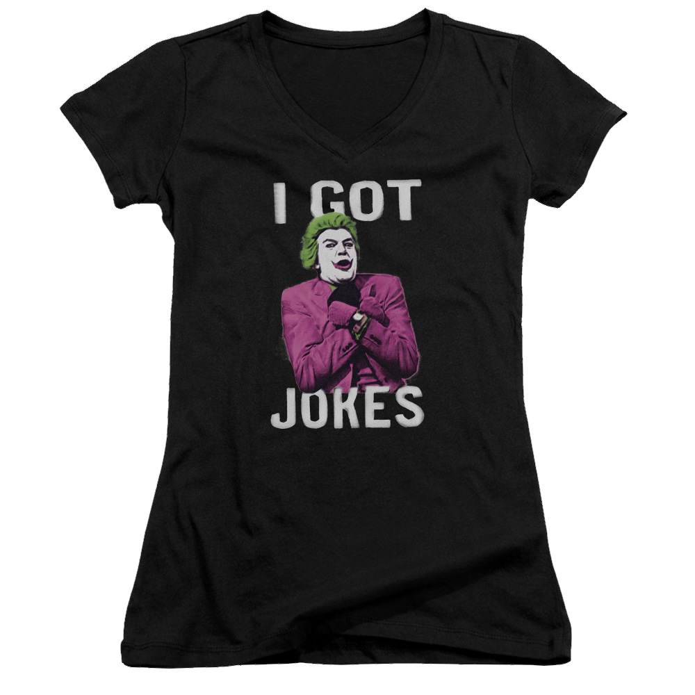 Batman - Classic TV Series Got Jokes - Juniors V-Neck T-Shirt Juniors V-Neck T-Shirt Batman