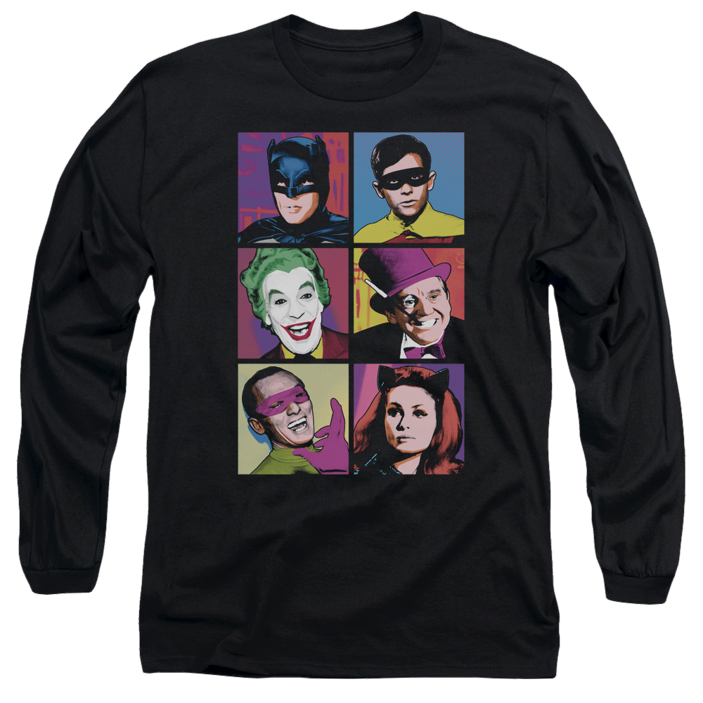 Batman - Classic TV Series Pop Cast - Men's Long Sleeve T-Shirt Men's Long Sleeve T-Shirt Batman