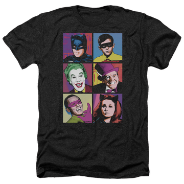 Batman - Classic TV Series Pop Cast - Men's Heather T-Shirt Men's Heather T-Shirt Batman