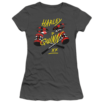 Charcoal juniors t-shirt with Birds of Prey In My Eyes graphic