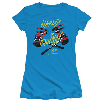 Turquoise juniors t-shirt with Birds of Prey In My Eyes graphic