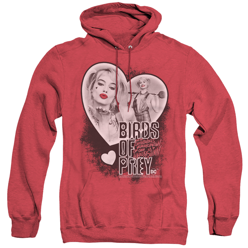 Birds of Prey Heart Harley - Heather Pullover Hoodie Heather Pullover Hoodie Birds of Prey