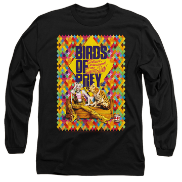 Black men's long sleeve t-shirt with Birds of Prey Couch graphic