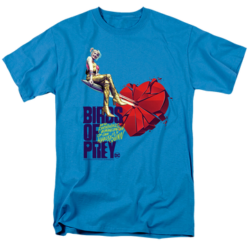 Turquoise men's regular fit t-shirt with Birds of Prey Heart graphic
