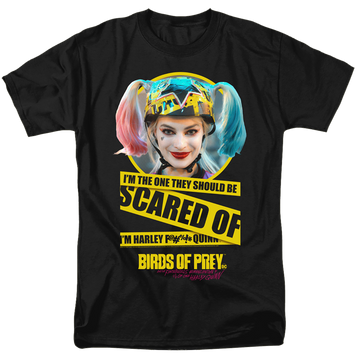 Black men's regular fit t-shirt with Birds of Prey Scared Of graphic